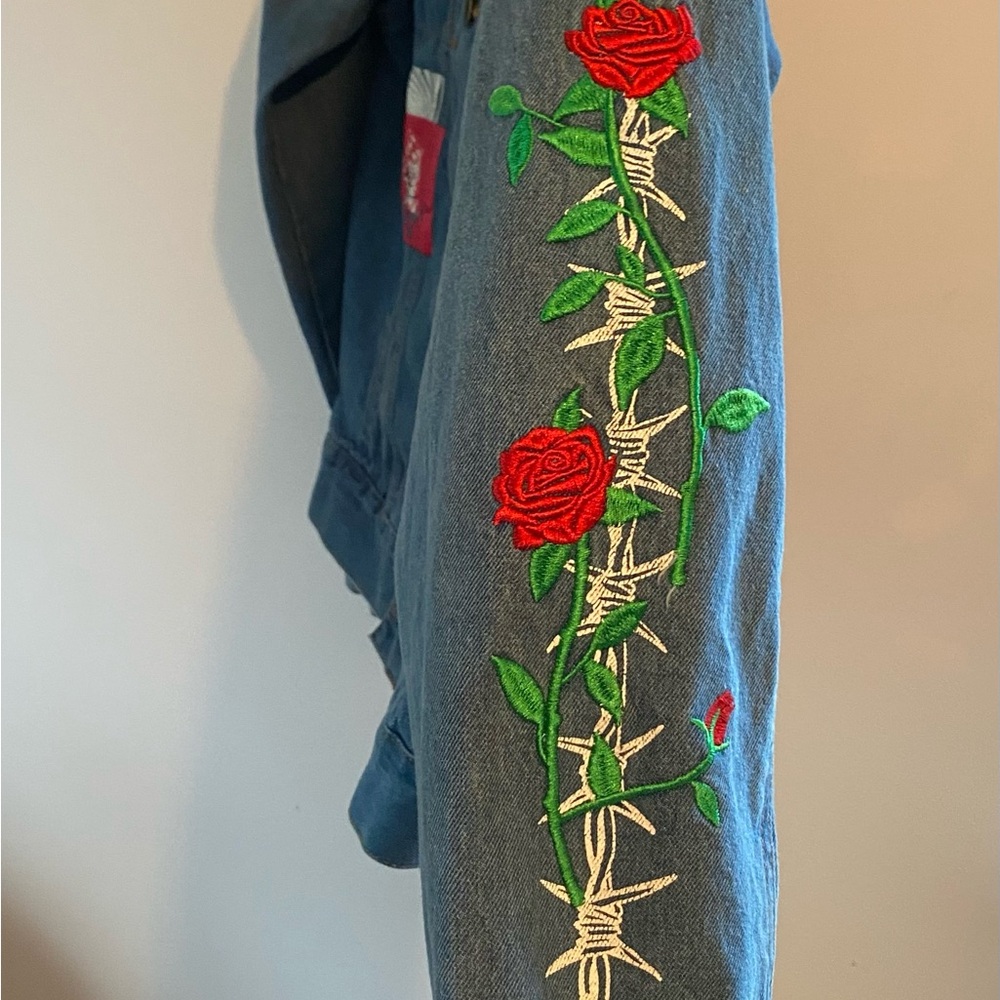 Brooklyn cloth co blessed floral denim jacket - Picture 2 of 12